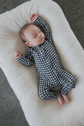 Load image into Gallery viewer, Bamboo Zip Pajamas | Black Gingham