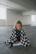 Load image into Gallery viewer, Girl's Bamboo Short Set | B&W Polka Dot