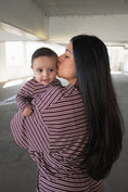 Load image into Gallery viewer, Bamboo Zip Pajamas | Maroon Stripe