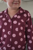 Load image into Gallery viewer, Girl's Bamboo Button Up Lounge Set | Heather Rose Dot