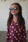 Load image into Gallery viewer, Girl's Bamboo Button Up Lounge Set | Heather Rose Dot