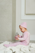 Load image into Gallery viewer, Velour Bear Footie-Pink