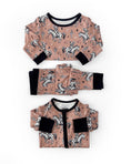Load image into Gallery viewer, Bamboo Zip Romper | Desert Cowboy