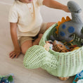 Load image into Gallery viewer, Dinosaur Storage Basket Mint Green - Large