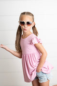 Load image into Gallery viewer, Ella Pink Ribbed Flutter Shirt