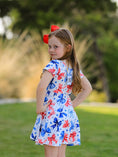 Load image into Gallery viewer, 4th Of July Bow Star Girls Dress