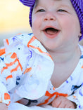 Load image into Gallery viewer, Halloween Bow Print Girls Romper Ruffle Bow Long Sleeve