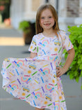 Load image into Gallery viewer, Colorful Back-to-School Delight Girls Dress