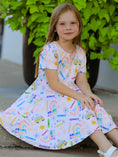 Load image into Gallery viewer, Colorful Back-to-School Delight Girls Dress