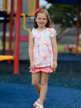 Load image into Gallery viewer, BACK TO SCHOOL Girl's Summer Bow Short Sleeve Shorts Set