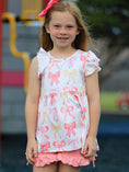 Load image into Gallery viewer, BACK TO SCHOOL Girl's Summer Bow Short Sleeve Shorts Set