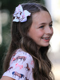 Load image into Gallery viewer, Girls Western Horse Print Twirl Dress Short Sleeve