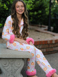 Load image into Gallery viewer, Halloween Thanksgiving Pumpkin Bow Fur Pajama Set