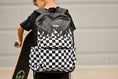 Load image into Gallery viewer, Checker Flames Full Size Backpack