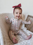 Load image into Gallery viewer, Candy Cane Lane Bamboo Zippy Pajamas