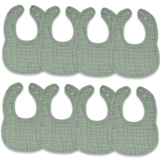 Muslin Bibs in Fern