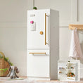 Load image into Gallery viewer, Tiny Land® Play Kitchen Accessories – Play Kitchen Fridge: Wooden Cabinet Refrigerator for Kids
