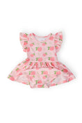 Load image into Gallery viewer, GEORGIA PEACH S/S FLUTTER TWIRL BODYSUIT