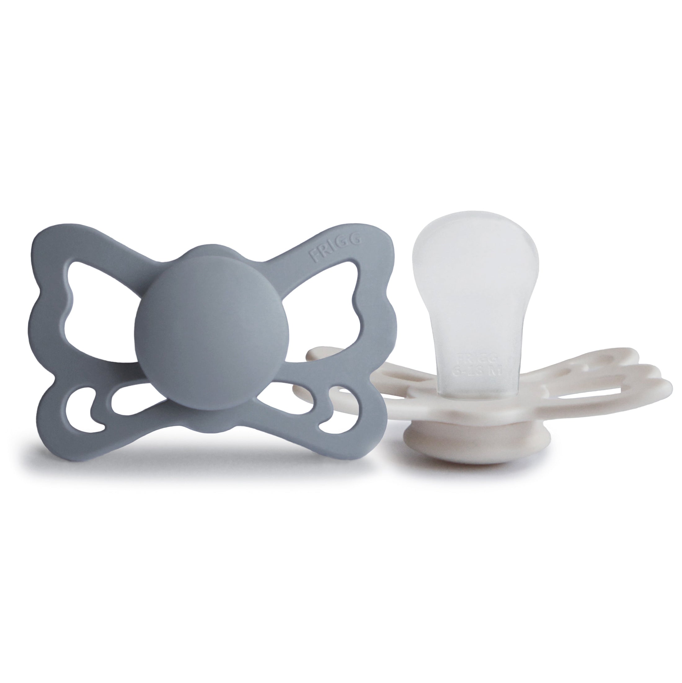 FRIGG Butterfly Anatomical Silicone Pacifier 2-Pack (6-18 Months)