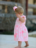 Load image into Gallery viewer, Bow Print Flying Sleeve Girls Dress