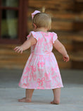 Load image into Gallery viewer, Bow Print Flying Sleeve Girls Dress