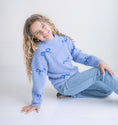 Load image into Gallery viewer, Harper Blue Bow Sweater