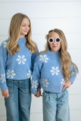 Load image into Gallery viewer, Harper White Daisy Sweater
