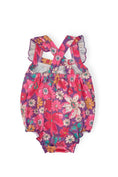 Load image into Gallery viewer, HAWAIIAN FLORAL RUFFLE CROSS BACK ROMPER