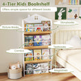 Load image into Gallery viewer, House-Shaped Kids Bookshelf with Anti-falling Baffles-White