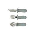Load image into Gallery viewer, Silicone & Stainless Steel Toddler Utensil Set