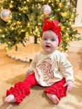 Load image into Gallery viewer, Vintage Santa Graphic Sweatshirt Romper - Cream