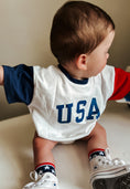 Load image into Gallery viewer, USA Colorblock T-Shirt Romper