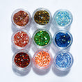 Load image into Gallery viewer, Orange, Black and White Hair Glitter