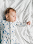 Load image into Gallery viewer, Cowboy Blues Ribbed Bamboo Zippy Pajamas