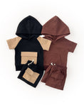 Load image into Gallery viewer, Terry Cargo Shorts Set | Chocolate