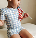 Load image into Gallery viewer, Stars Gingham 2pc Bamboo Pajamas