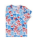 Load image into Gallery viewer, Bamboo Shorts Set | Red-White & Bows
