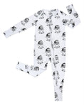 Load image into Gallery viewer, Bamboo Zip Romper | Cool Santa