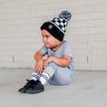Load image into Gallery viewer, Black Check Beanie