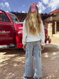 Load image into Gallery viewer, Mommy & Me Winter Girls Bow Sequins Pullover Sweater