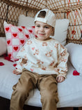 Load image into Gallery viewer, Teddy Bear Hearts Crewneck Sweatshirt