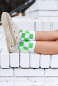 Load image into Gallery viewer, Lime Green Checker