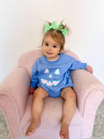 Load image into Gallery viewer, Pastel Gingham Jack-o-Lantern Crewneck Sweatshirt or Romper