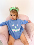 Load image into Gallery viewer, Pastel Gingham Jack-o-Lantern Crewneck Sweatshirt or Romper