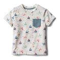 Load image into Gallery viewer, Pocket Tee - Casco Bay Harbor Blue Stripe