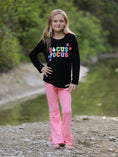 Load image into Gallery viewer, Halloween Black Top + Pink Bell Bottoms
