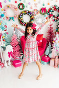 Load image into Gallery viewer, Jingle Bows L/S Pocket Twirl Dress