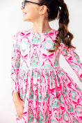 Load image into Gallery viewer, Jingle Bows L/S Pocket Twirl Dress