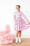 Load image into Gallery viewer, Jingle Bows L/S Pocket Twirl Dress