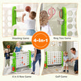 Load image into Gallery viewer, Jumbo 4-to-Score Game with Ring-toss and Basketball Hoop